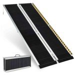 TANGZON Portable Aluminium Wheelchair Ramp – 6FT