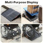 Gardhom 3FT Folding Aluminum Wheelchair Ramp