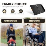 Gardhom 3FT Folding Aluminum Wheelchair Ramp
