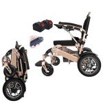 Foldable Electric Wheelchair with Remote Control & Batteries