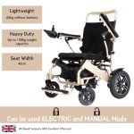 Foldable Electric Wheelchair with Remote Control & Batteries