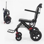 Lightweight Foldable Wheelchair with Shock Absorbers
