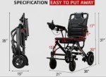 Lightweight Foldable Electric Wheelchair with Remote