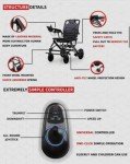 Lightweight Foldable Electric Wheelchair with Remote
