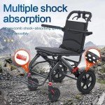 Lightweight Foldable Wheelchair with Shock Absorbers
