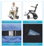 Lightweight Foldable Wheelchair with Shock Absorbers