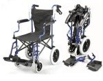 Lightweight Folding Travel Wheelchair with Handbrakes