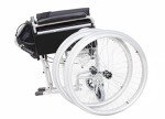 Angel Mobility Compact Folding Wheelchair in Metallic Silver