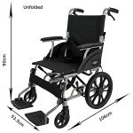 Lightweight Folding Aluminium Wheelchair with Hand Brake