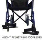 Lightweight Folding Travel Wheelchair with Handbrakes