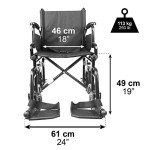 Lightweight Folding Wheelchair for Adults – Travel Friendly
