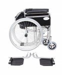 Angel Mobility Compact Folding Wheelchair in Metallic Silver