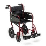 Escape Lite Attendant Propelled Folding Wheelchair - Ruby Red