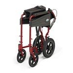 Escape Lite Attendant Propelled Folding Wheelchair - Ruby Red