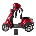 Fast Electric Mobility Scooter in Red with Battery