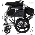 Lightweight Folding Aluminium Wheelchair with Hand Brake