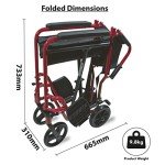 Lightweight Folding Attendant Wheelchair with Brakes