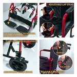 Lightweight Folding Attendant Wheelchair with Brakes