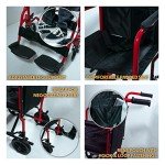 Lightweight Folding Attendant Wheelchair with Brakes