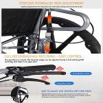 Lightweight Folding Recliner Wheelchair with Removable Footrests