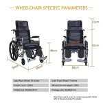 Lightweight Folding Recliner Wheelchair with Removable Footrests