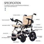 Lightweight Folding Electric Wheelchair with Batteries