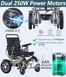 Lightweight Portable Electric Wheelchair for Adults