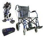 Lightweight Folding Transit Travel Wheelchair with Handbrakes