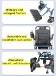 Foldable Electric Wheelchair with Removable Battery