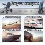 Foldable Electric Wheelchair with Removable Battery