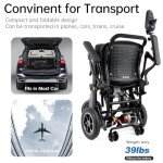 WISGING Ultra Lightweight Folding Electric Wheelchair