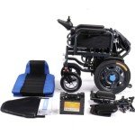 Foldable Electric Wheelchair with Headrest – 120KG Capacity