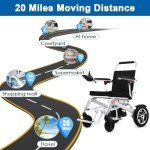 Lightweight Portable Electric Wheelchair for Travel 280lbs