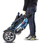 YuCar Lightweight Folding Electric Wheelchair - 220 lb Support