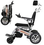 Folding Electric Wheelchair with Headrest and Dual Motors