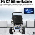Lightweight Folding Electric Wheelchair with Dual Battery