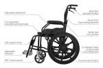 Lightweight Foldable Self-Propelled Mobility Wheelchair