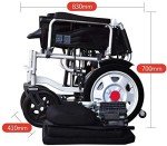 Portable Electric Wheelchair with Reclinable Backrest