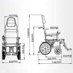Heavy Duty Folding Electric Wheelchair with Headrest