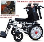 Portable Electric Wheelchair with Reclinable Backrest