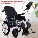 Portable Electric Wheelchair with Reclinable Backrest