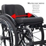 Lightweight Folding Wheelchair for Adults with Handbrakes