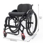 Lightweight Folding Wheelchair for Adults with Handbrakes