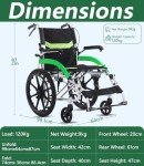 Lightweight Portable Folding Wheelchair - 9kg