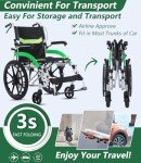 Lightweight Portable Folding Wheelchair - 9kg
