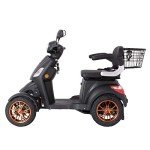 Matt Black 4-Wheel Mobility Scooter with Accessories
