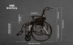 Lightweight Folding Manual Wheelchair with Sports Wheels