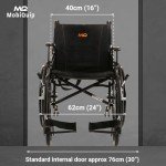 Lightweight Folding Manual Wheelchair with Sports Wheels