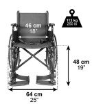 Pepe Foldable Self-Propelled Wheelchair for Adults