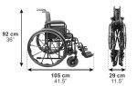 Pepe Foldable Self-Propelled Wheelchair for Adults